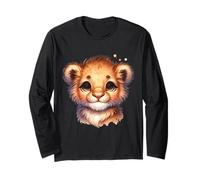 Kawaii Lion Cub Design per Bambini - Cute Baby Lion Maglia a Manica