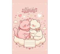 Kawaii Love Cats Notebook: Dreamy Cute Cats Cover Design | Lined Notebook 100 Pages | Large Format 11.54 x 7.68 Inches | Journal for Notes and Writing