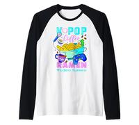 Kawaii Love Coffee Videogiochi Ramen e K-Pop Fan Regalo Maglia con Maniche Raglan