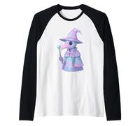 Kawaii Low Poly Doctor Placca Pastello Goth Geometrico Wicca Maglia con Maniche Raglan
