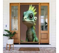 Kawaii lucertola verde stampa n. 568 coperture decorative per porte, decorazioni per interni ed esterni, primavera, estate, autunno, inverno, Halloween, Natale, decorazioni per la casa