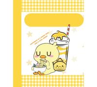 Kawaii Lucky Duck with Ramen | Happy Duck 100pg Unisex Composition Journal Notebook Planner for Students, Teachers, Parents, Notebook Junkies