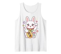 Kawaii Lucky Rabbit Maneki Neko Parodia Coniglietto Giapponese Canotta
