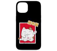 Kawaii Maneki-Neko Anime Cat Japanese Good Luck Feng Shui Custodia per iPhone 13
