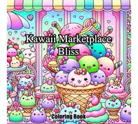 Kawaii Marketplace Bliss: Color Your Way Through Cute and Complex Scenes