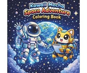 Kawaii Mecha Space Adventure Coloring Book: 35 pages, Cute Sci-Fi Robots, Outer Space Scenes, and Relaxing Coloring Pages for All