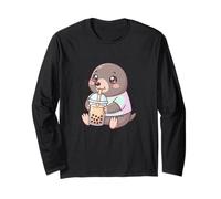 Kawaii Mole Bubble Tea Boba Carino Maglia a Manica
