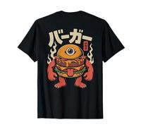 Kawaii Mostro Burger Anime Giapponese Amante Del Cib Maglietta