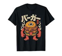 Kawaii Mostro Burger Anime Giapponese Amante Del Cib Maglietta