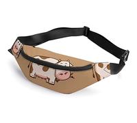 Kawaii Mucca Doodle Funghi disegnati a mano Ramo di pino, sportivo per bambini adulti per uomo donna
