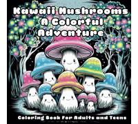 Kawaii Mushrooms: A Colorful Adventure.: Coloring Book For Adults and Teens, Seniors. For Relaxation and Stress Relief, 45 Unique Designs