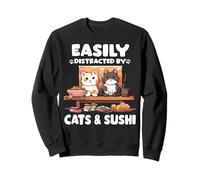 Kawaii Neko - Gatto Giapponese Sushi Maki Felpa