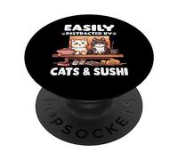 Kawaii Neko - Gatto giapponese Sushi Maki PopSockets PopGrip Adesivo