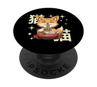Kawaii Neko Otaku Ramen Fox Anime Ramen PopSockets PopGrip Adesivo