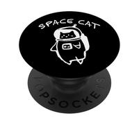 Kawaii Neko Space Program Space Cat Arte in stile giapponese PopSockets PopGrip Adesivo