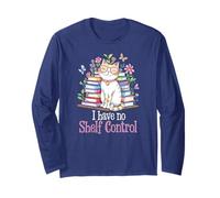 Kawaii Non Ho Il Controllo sugli SCAFFALI Cat Bookworm Squad Book Club Maglia a Manica
