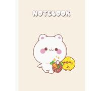 Kawaii Notebook Composition: Kawaii Cat Holding Vegetable Basket with Duck Notebook for kids boys girls teens - Lined Notebook Journal (College Ruled Paper) - 120 Pages - 8,5 x 11 inches (Letter size)