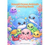 Kawaii Ocean Animals Coloring Book