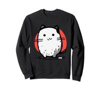 Kawaii Onigiri Cat Giappone Design estetico Felpa