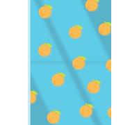 Kawaii Orange Fruit Notebook: 6 x 9 Inch | 80 Ruled Pages | Cute Citrus Journal for Writing & Notes