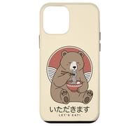 Kawaii Orso Giapponese Mangiare Ramen Noodles Itadakimasu Anime Custodia per iPhone 12 mini