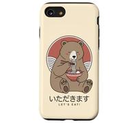 Kawaii Orso Giapponese Mangiare Ramen Noodles Itadakimasu Anime Custodia per iPhone SE (2020) / 7/8