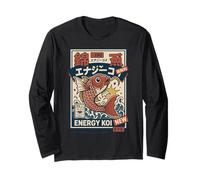 Kawaii Otaku Anime Giapponese Streetwear Koi Carpa Grunge Maglia a Manica