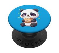 Kawaii Panda Bamboo Bear Munching Felicemente PopSockets PopGrip Adesivo