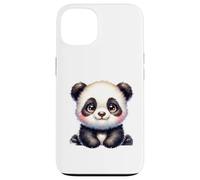 Kawaii Panda Bear Cute Animal Design per bambini Custodia per iPhone 13
