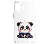 Kawaii Panda Bear Cute Animal Design per bambini Custodia per iPhone 16 Plus