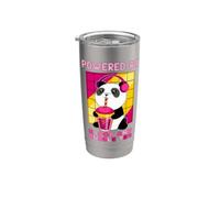 Kawaii Panda Powered By K-Pop e Bubble Tea Boba Cute Anime Bicchiere termico in acciaio inox doppia parete