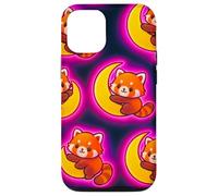 Kawaii Panda Rosso Abbracciare Crescent Moon Pattern Custodia per iPhone 12/12 Pro