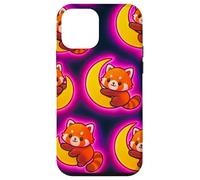 Kawaii Panda Rosso Abbracciare Crescent Moon Pattern Custodia per iPhone 12 mini