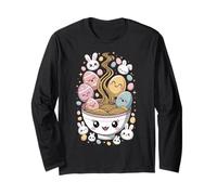 Kawaii Pasqua Ramen Carino Bunny & Egg Noodles Food Lover Maglia a Manica