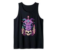Kawaii Pastel Goth Carino Creepy Occulto Capra Scheletro Candela Canotta
