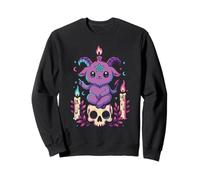 Kawaii Pastel Goth Carino Creepy Occulto Capra Scheletro Candela Felpa
