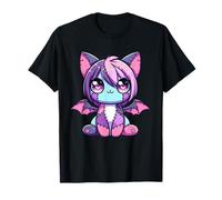 Kawaii Pastel Goth Cat Witchy Anime giapponese Raccapricciante Anime Maglietta