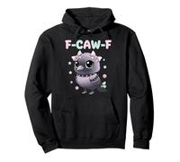 Kawaii Pastel Goth Corvo Nero F-Caw-F Umorismo Gotico Felpa con Cappuccio