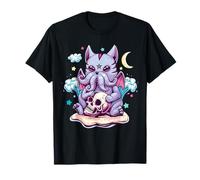Kawaii Pastel Goth Cute Creepy Creature Skull Demon Menhera Maglietta