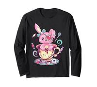 Kawaii Pastel Goth Cute Creepy Rabbit Menhera Occult Bunny Maglia a Manica