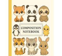 Kawaii Pastel School Notebook with Adorable Chibi Animals and Inspirational Quotes for Kids, Teens, and Anime Lovers - Perfect for School and ... - Cute Animal Aesthetic 7.5 x 9.25 120 pages