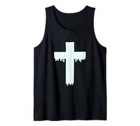 Kawaii Pastello Drippy Cross, Gurokaw Giapponese Goth Estetica Canotta