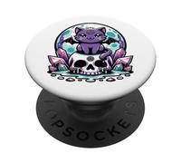 Kawaii pastello goth simpatico scheletro di pipistrello PopSockets PopGrip Adesivo