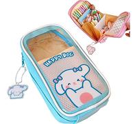 Kawaii Pencil Case Clear Large Pencil Case Cute Bear Rabbit Aesthetic Large Capacity for Girls (#D)