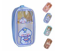 Kawaii Pencil Case Cute Pencil Case Clear Large Capacity Multi-Layer Pencil Case Kawaii Pencil Pouch for Teen Girls (Viola)