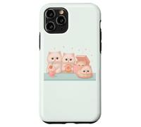 Kawaii persiano gatto dessert carino pastello illustrazione Custodia per iPhone 11 Pro