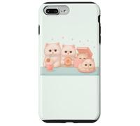 Kawaii persiano gatto dessert carino pastello illustrazione Custodia per iPhone 7 Plus/8 Plus