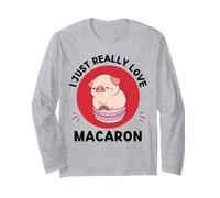 Kawaii Pig Adoro Davvero Il Cibo Macaron Maglia a Manica