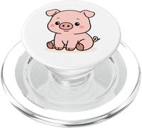 Kawaii Pig Cartoon - Simpatico design con animali della fattoria PopSockets PopGrip per MagSafe