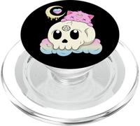 Kawaii Pink Pastel Goth Cute Creepy Demon Cat & Skull Anime PopSockets PopGrip per MagSafe